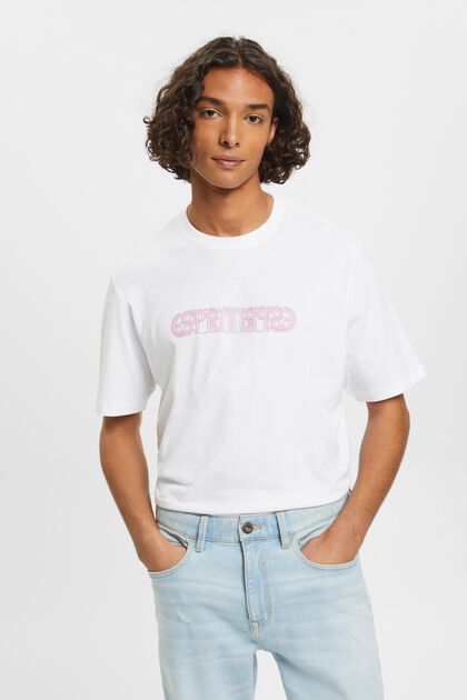 Relaxed fit-T-shirt med logoprint