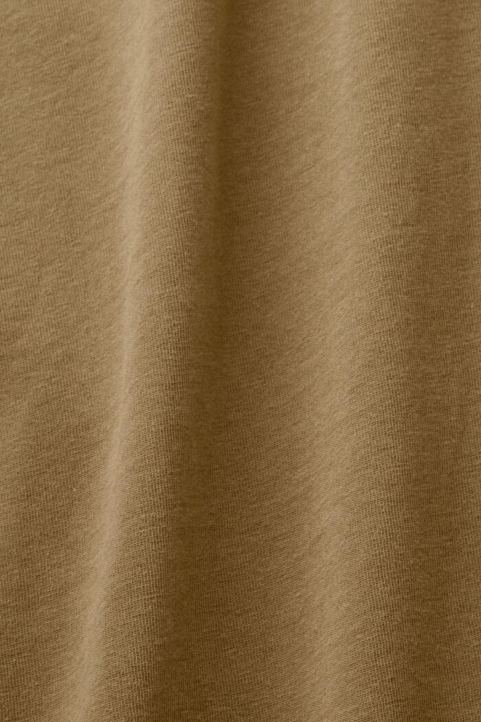 Henley-T-shirt, 100 % bomuld, KHAKI GREEN, detail image number 4