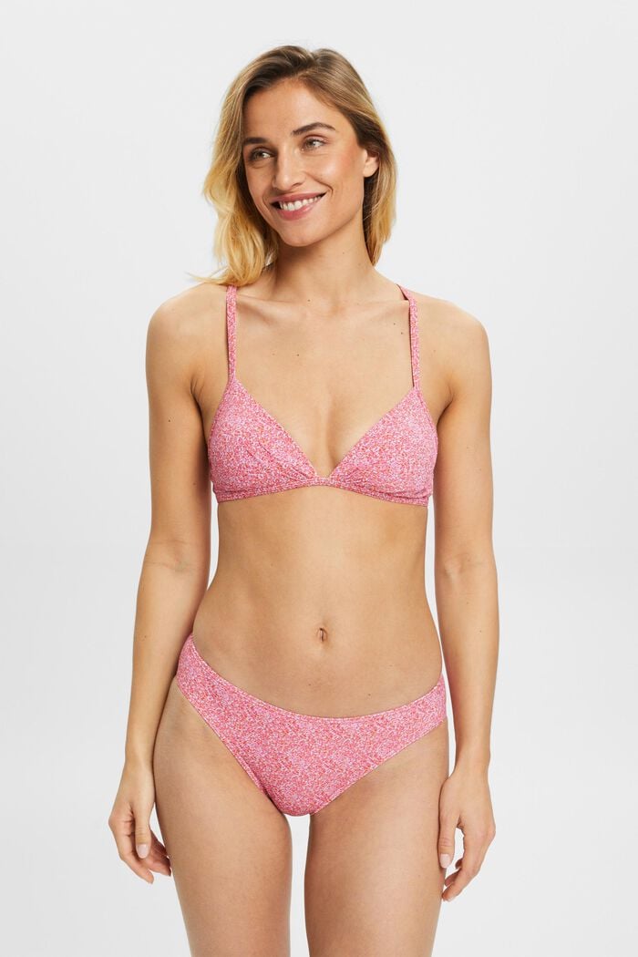 Polstret bikinitop med print, PINK, detail image number 0