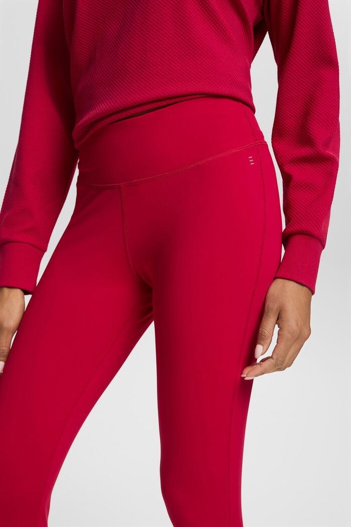 Sporty leggings i skinny pasform med kort længde, DARK RED, detail image number 4