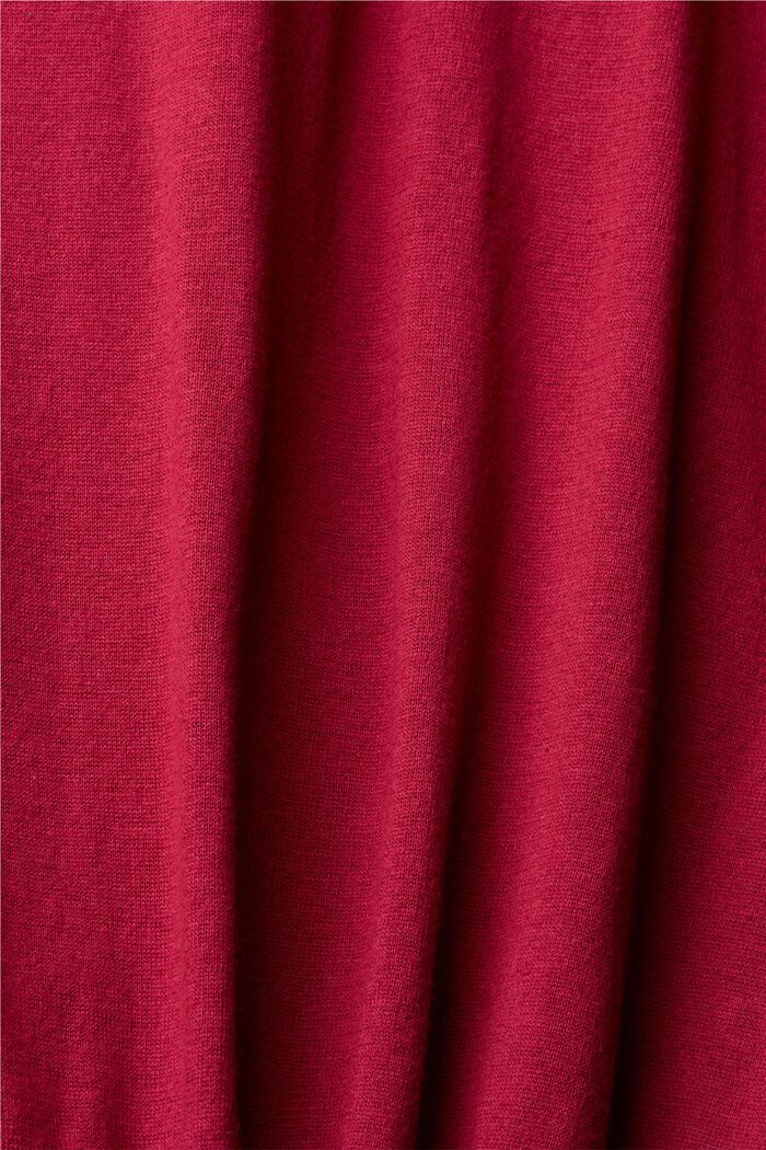 Med TENCEL™: langærmet poloskjorte, CHERRY RED, detail image number 1