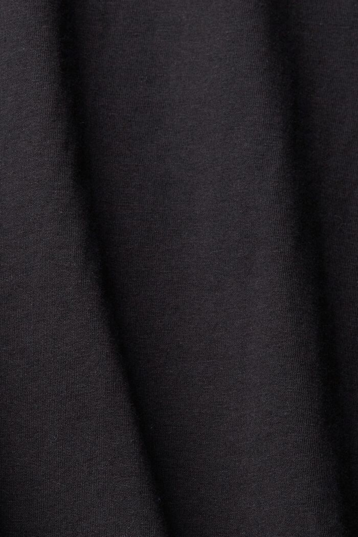 Jersey-T-shirt med print på fronten, BLACK, detail image number 1