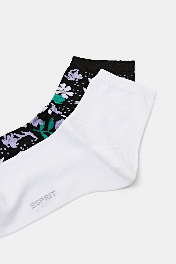 Crew sokker med print, BLACK/WHITE, detail image number 2