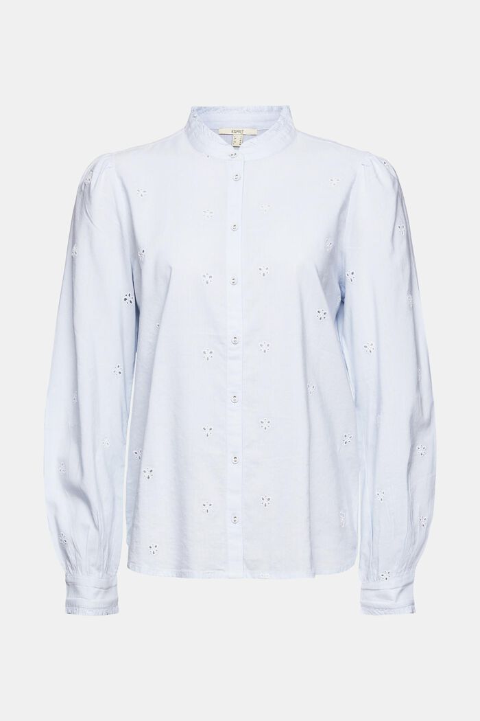 Bluse med broderie anglaise, LENZING™ ECOVERO™