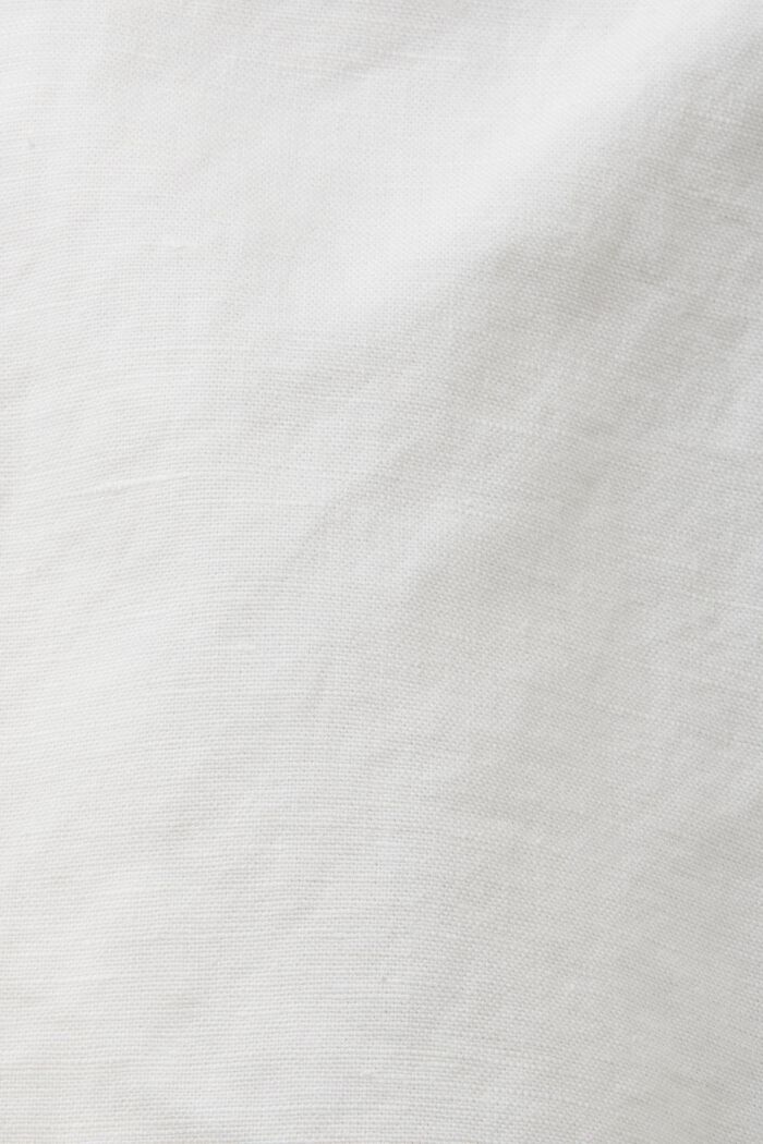 Shorts med bindebælte, hør-/bomuldsmiks, WHITE, detail image number 6