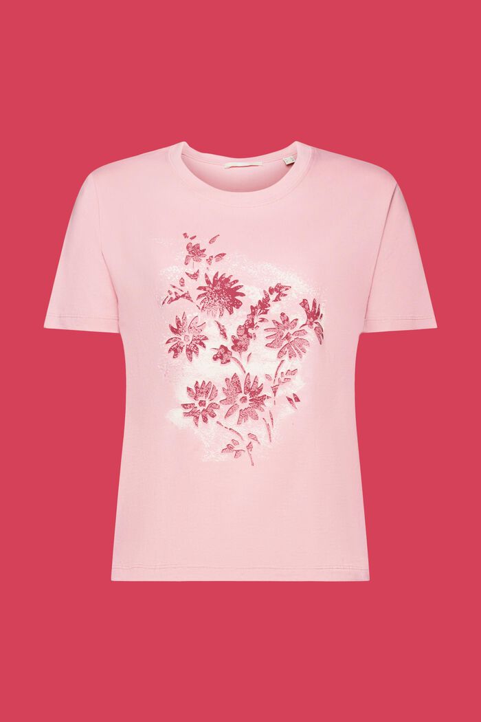 T-shirt med print, PINK, detail image number 6
