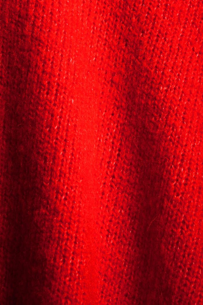 Med uld/alpaka: Blød pullover med bådudskæring, ORANGE RED, detail image number 4