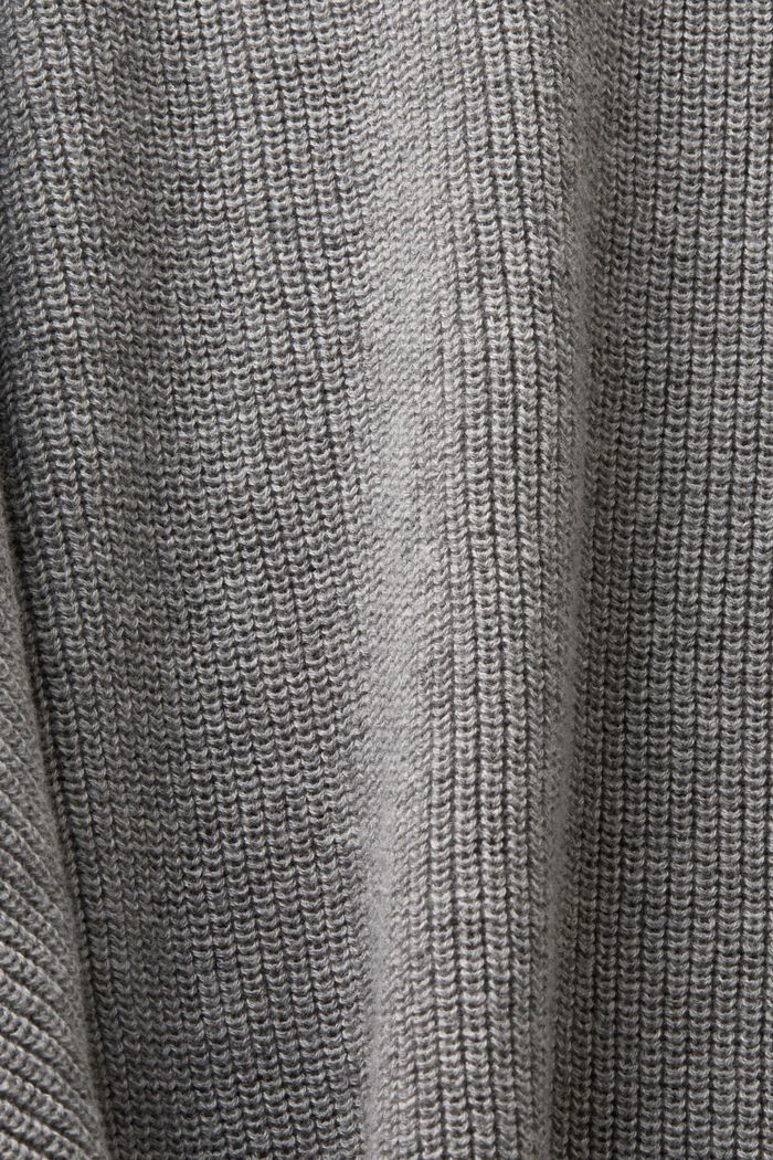 Sweater i ribstrik med flagermusærmer, MEDIUM GREY, detail image number 4