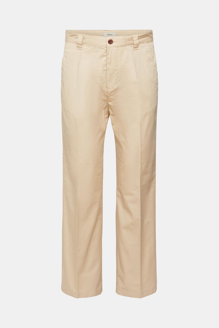 Chinos med wide fit, CREAM BEIGE, overview