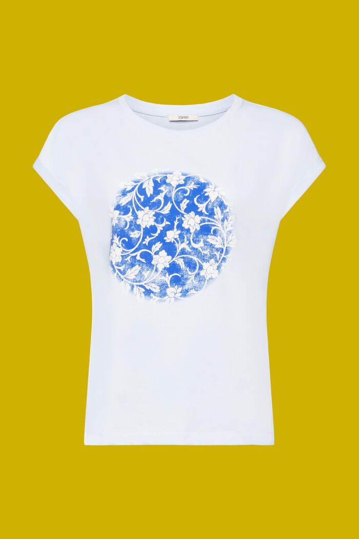 T-shirt med print, 100 % bomuld, PASTEL BLUE, detail image number 6