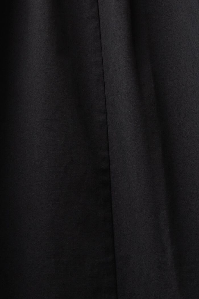 Poplin-midikjole med stivere, BLACK, detail image number 5