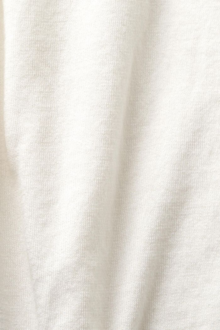 Tofarvet kortærmet sweater, OFF WHITE, detail image number 5