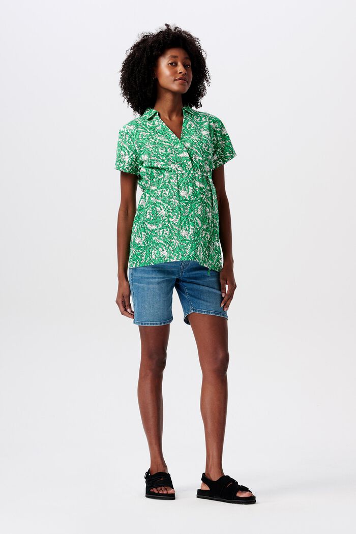 MATERINITY Bluse med print, BRIGHT GREEN, detail image number 1