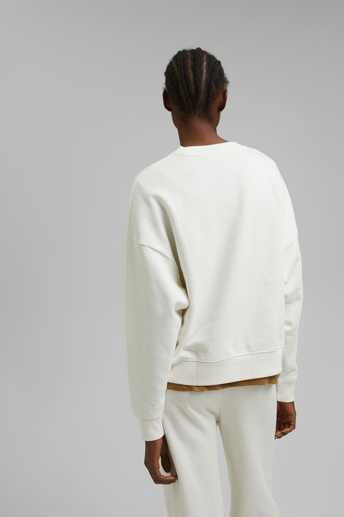 Sweatshirt i 100% økobomuld, OFF WHITE, detail image number 3