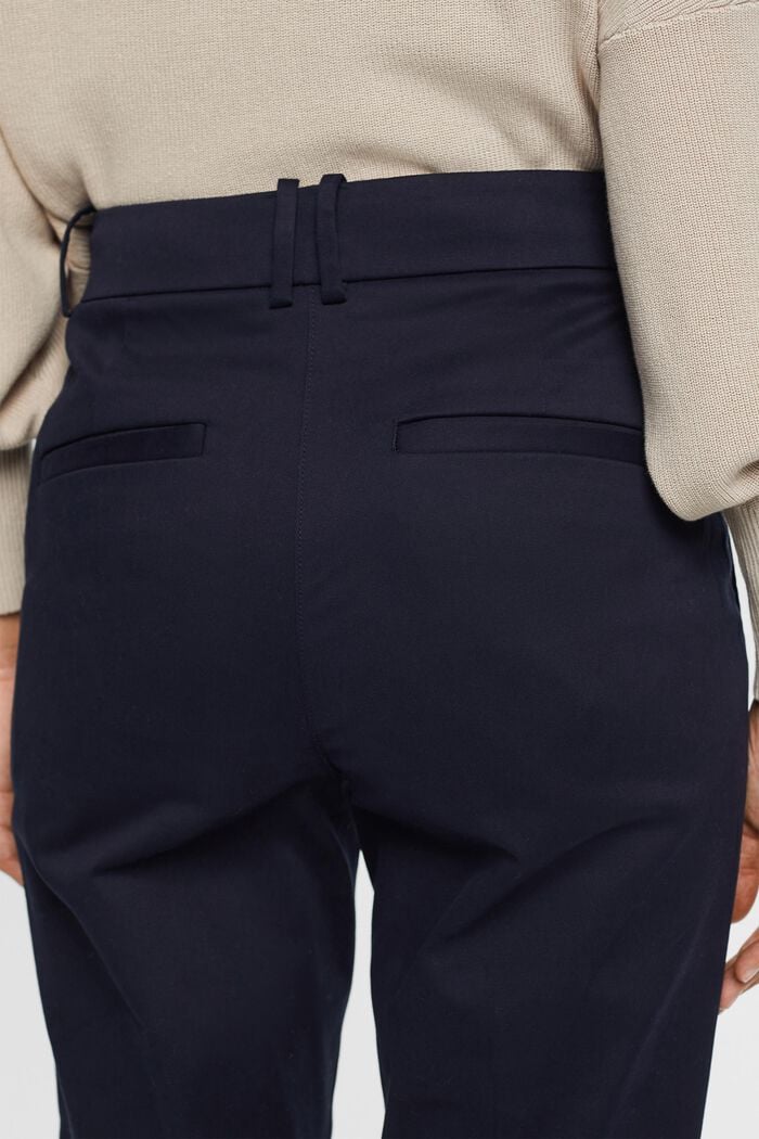 Slim fit-bukser med høj talje, NAVY, detail image number 4
