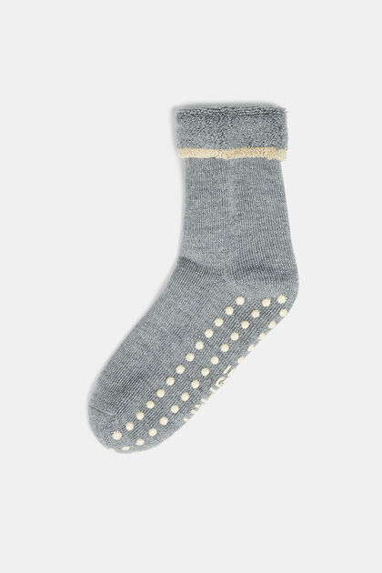 Bløde skridsikre sokker, uldmiks