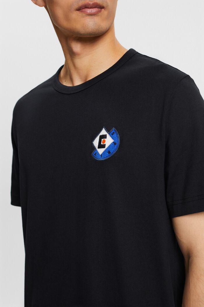 T-shirt med grafisk logo, BLACK, detail image number 3