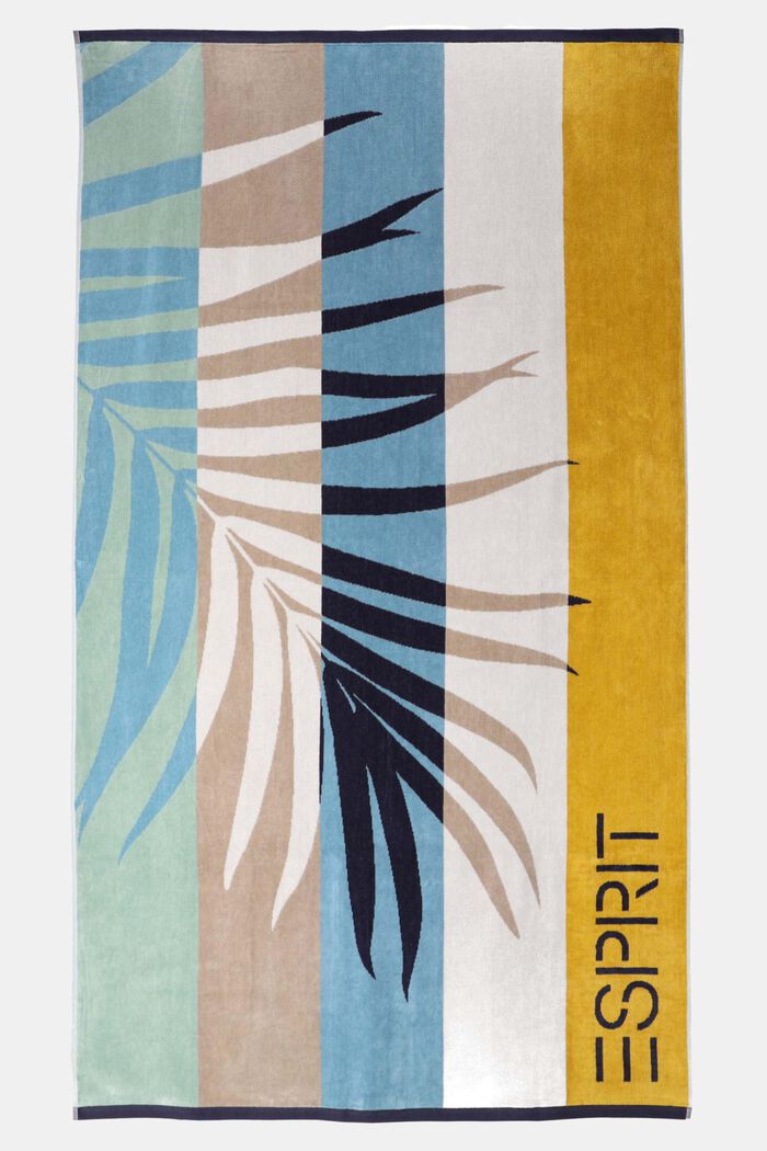Stribet håndklæde med palmeblad, MOCCA, overview