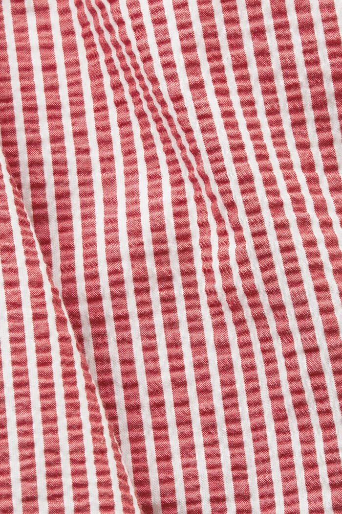 Teksturerede badeshorts med striber, DARK RED, detail image number 4