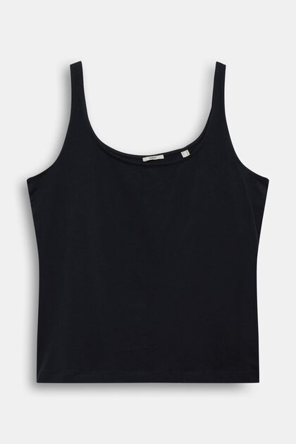 Tanktop i bomuld, NAVY, overview