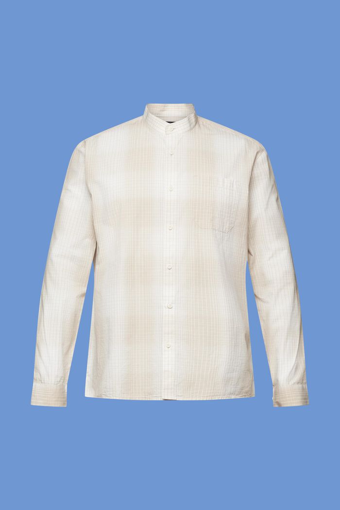 Ombre-skjorte med kinakrave, LIGHT TAUPE, detail image number 7