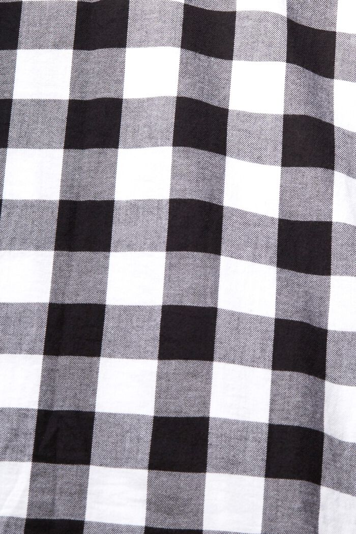 Flonelskjorte med vichytern, i bæredygtig bomuld, BLACK, detail image number 1