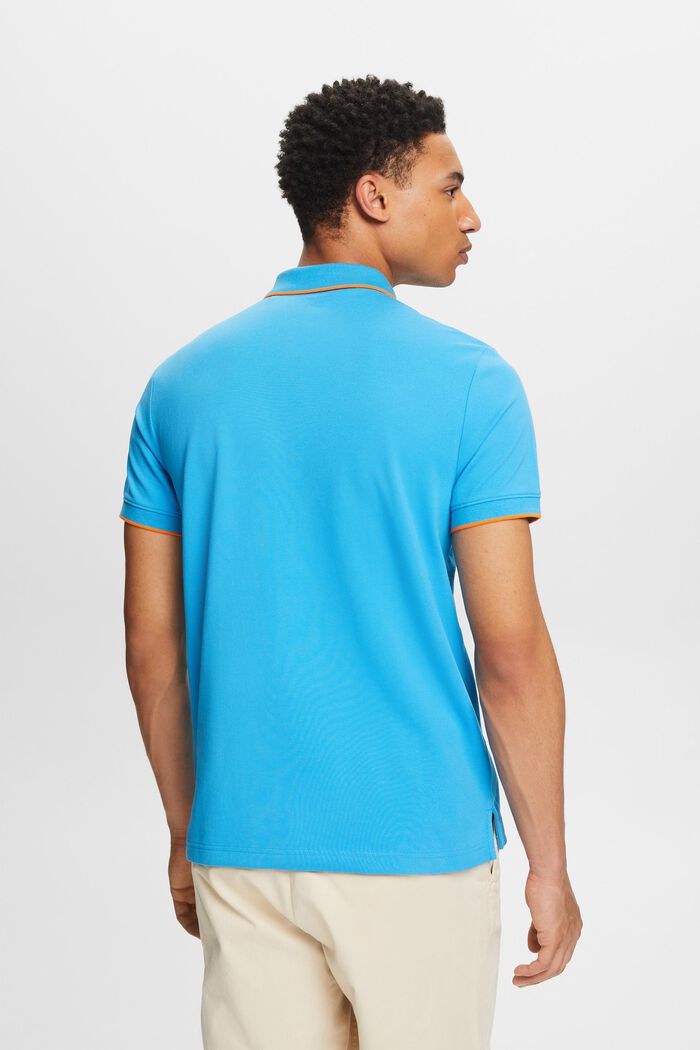 Polo-T-shirt med logo, BLUE, detail image number 3