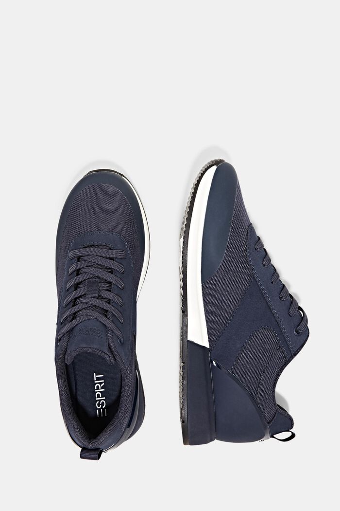 Sneakers med running-silhuet, NAVY, detail image number 1