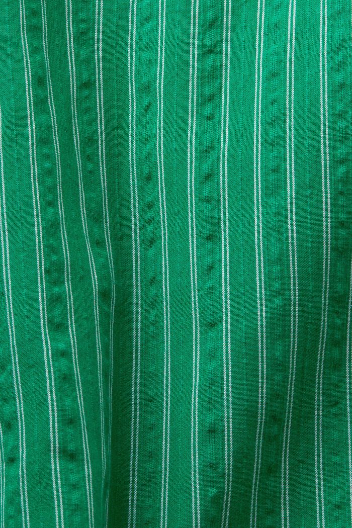 Stribet mini-skjortekjole, DARK GREEN, detail image number 4