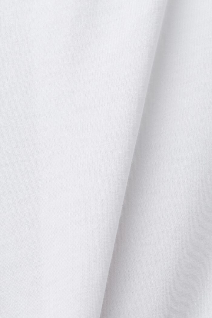 T-shirt i bomuld med print på fronten, WHITE, detail image number 5