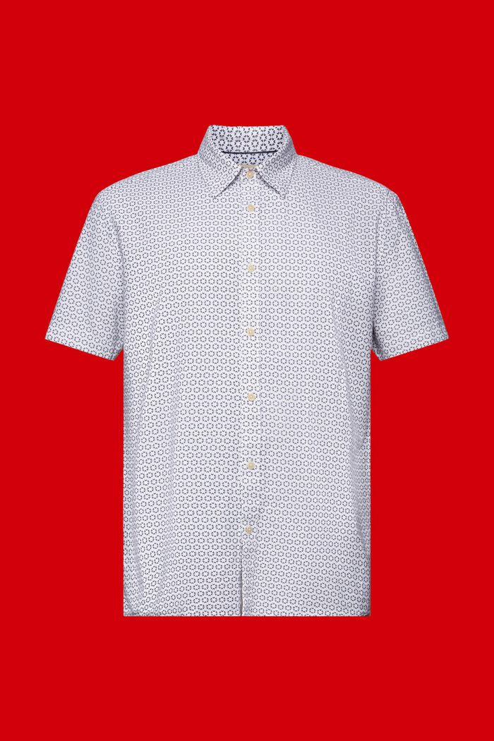 Skjorte i hørmiks med print, WHITE, detail image number 5