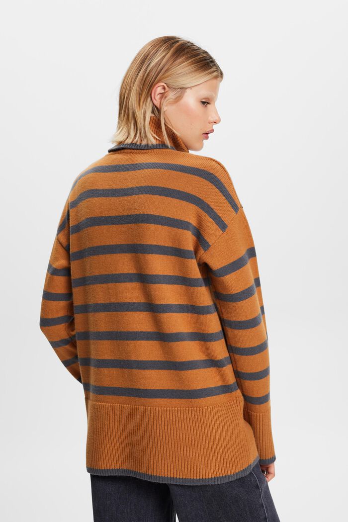 Sweater med rullekrave, CARAMEL, detail image number 3