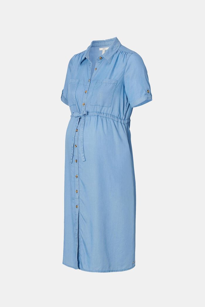 I TENCEL™: kjole med knapstolpe, MEDIUM WASHED, detail image number 5