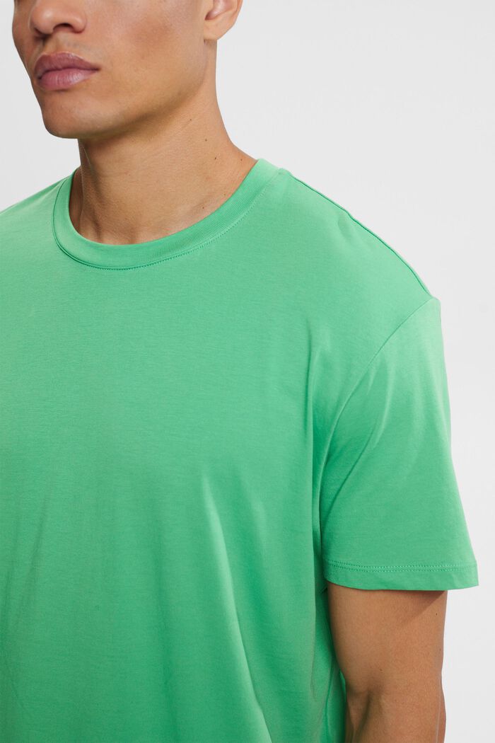 Jersey-T-shirt, 100% bomuld, GREEN, detail image number 3