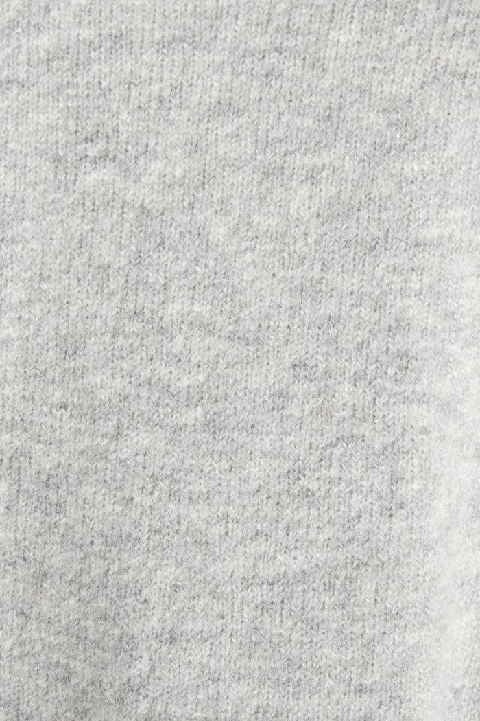 Rullekravesweater i uldmiks, LIGHT GREY, detail image number 5