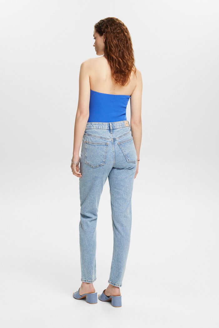 Klassiske retro-jeans med høj talje, BLUE LIGHT WASHED, detail image number 2