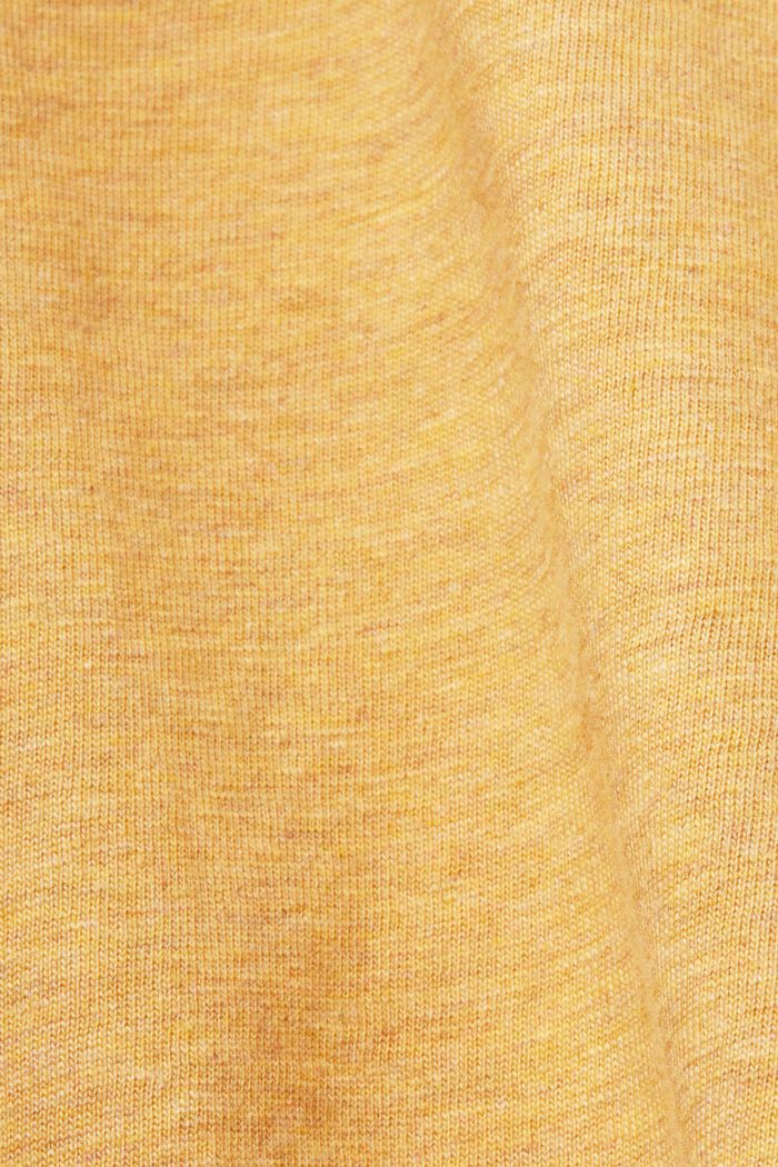 Poloshirt i bomuldsjersey, SUNFLOWER YELLOW, detail image number 5