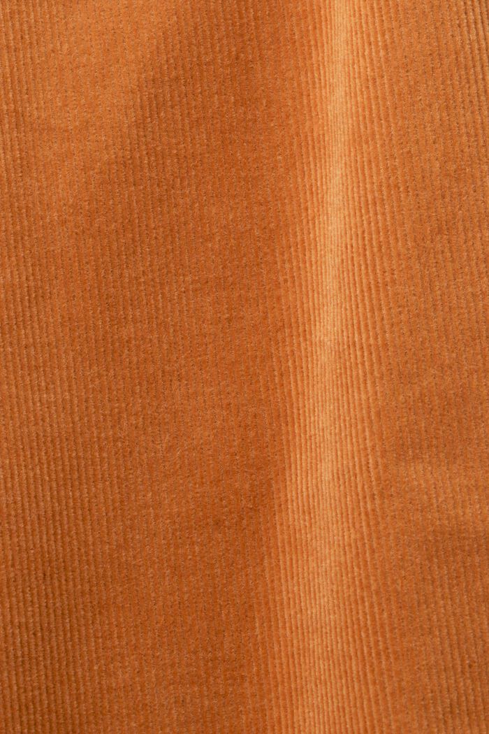 Slim fløjlsbukser med mellemhøj talje, CARAMEL, detail image number 5