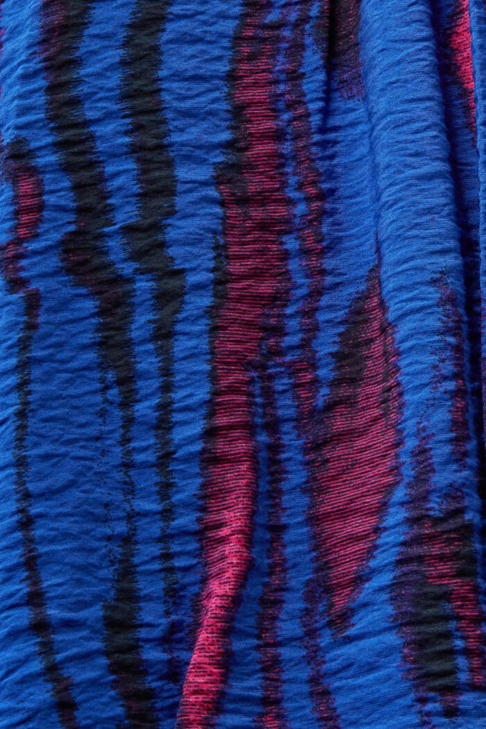 Krøllet slå om-bluse med print, BRIGHT BLUE, detail image number 5