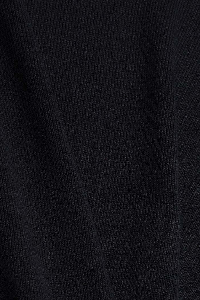 Uundværlig strikkjole med økobomuld, BLACK, detail image number 4