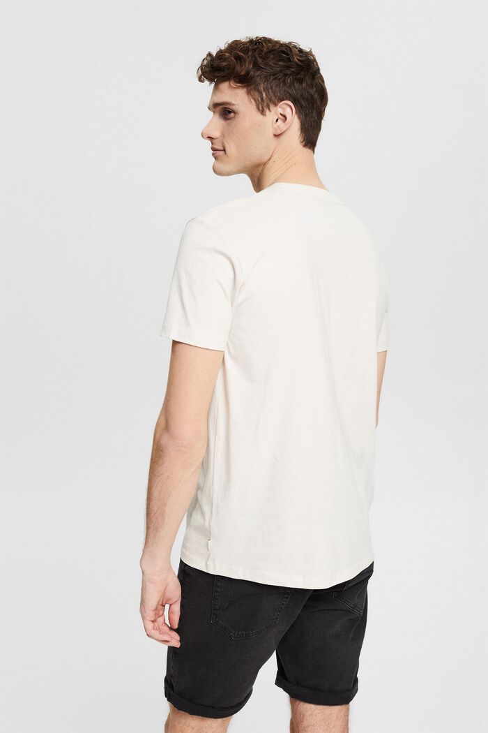 Jersey-T-shirt med store frontprint, LIGHT BEIGE, detail image number 3