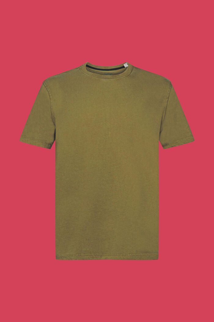 Garment-dyed T-shirt i jersey, 100 % bomuld, OLIVE, detail image number 5