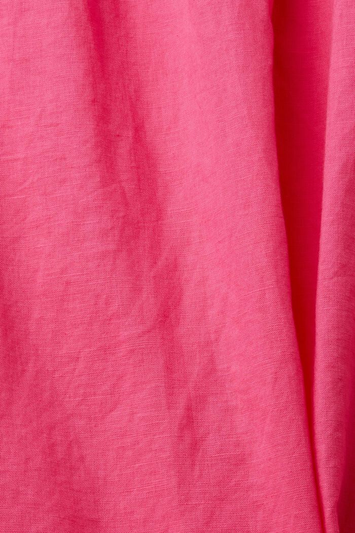 Ærmeløs bluse i hørmiks, PINK FUCHSIA, detail image number 5