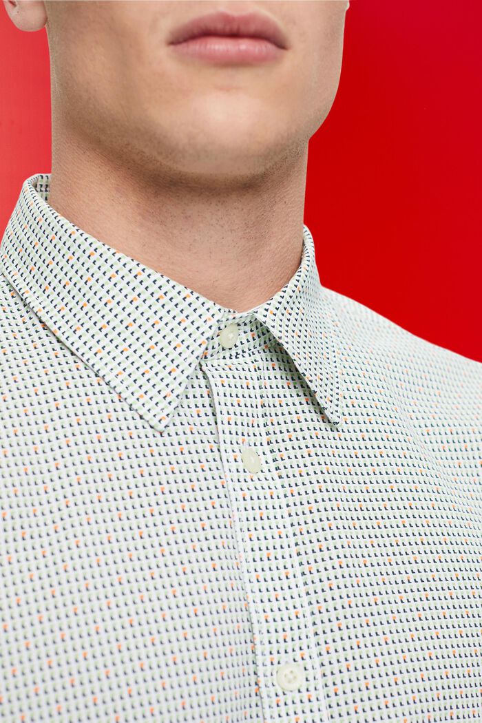 Skjorte i slim fit med allover-mønster, WHITE, detail image number 2