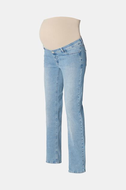 Jeans med lige ben og høj støttelinning