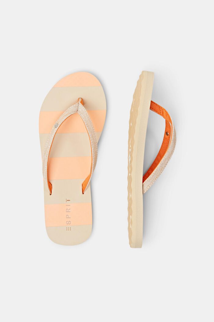 Flip flop-sandaler med tekstilremme, ORANGE, detail image number 5