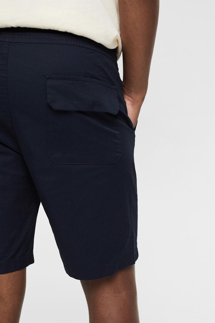 Shorts med elastiklinning, økologisk bomuld, NAVY, detail image number 5