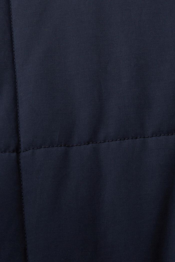 Genanvendt: Quiltet frakke med inderside i fleece, NAVY, detail image number 6