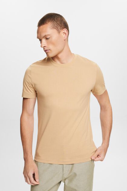 T-shirt i pima-bomuldsjersey med rund hals