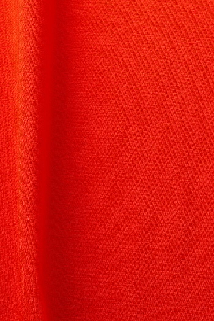 Jersey-T-shirt med høj hals, RED, detail image number 5